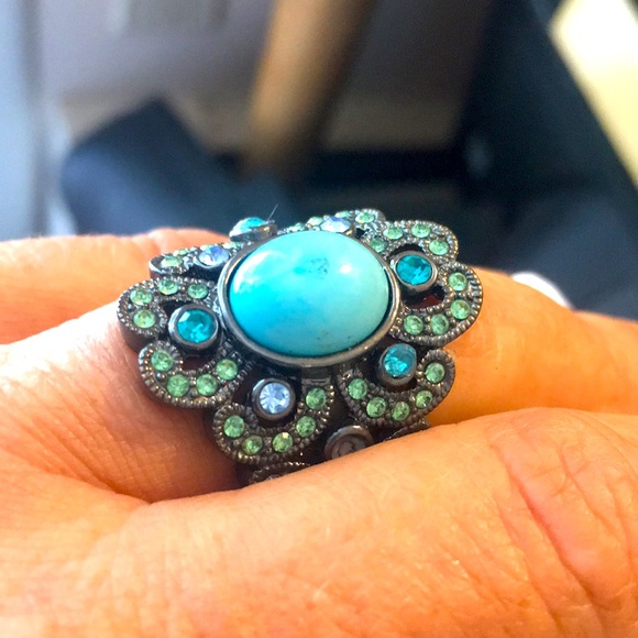 Blue Turquoise Gem Ring - Picture 4 of 6